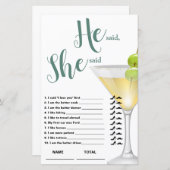 Hij zei dat ze zei dat Elegant Bridal Game (Voorkant / Achterkant)