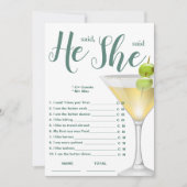 Hij zei dat ze zei dat Elegant Vrijgezellenfeest G Kaart (Voorkant)