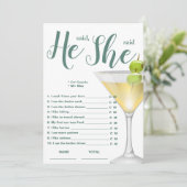 Hij zei dat ze zei dat Elegant Vrijgezellenfeest G Kaart (Staand voorkant)