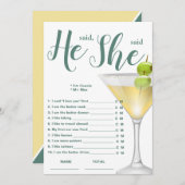 Hij zei dat ze zei dat Elegant Vrijgezellenfeest G Kaart (Voorkant / Achterkant)