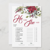 Hij zei dat ze zei dat het kerstVrijgezellenfeest  Kaart (Voorkant)