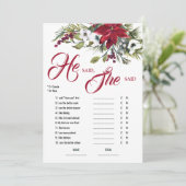 Hij zei dat ze zei dat het kerstVrijgezellenfeest  Kaart (Staand voorkant)