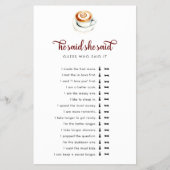 Hij zei dat ze zei dat het spel Vrijgezellenfeest  Flyer (Voorkant)