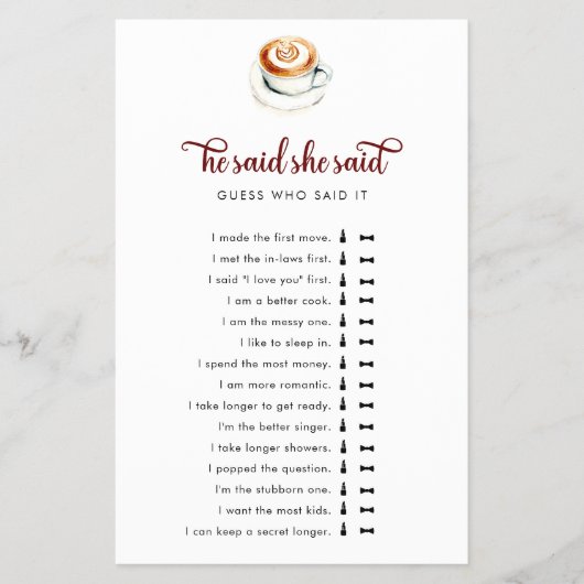 Hij zei dat ze zei dat het spel Vrijgezellenfeest  Flyer (Voorkant)