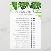 Hij zei dat ze zei dat het tropisch Vrijgezellenfe (Voorkant)