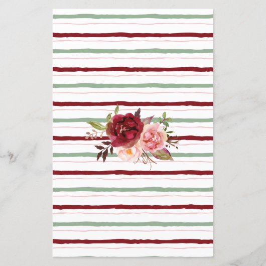 Hij zei dat ze zei dat Marsala Floral Vrijgezellen (Achterkant)