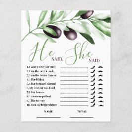 Hij zei dat ze zei dat Olive Branch Vrijgezellenfe