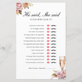 Hij zei dat ze zei dat Parels Prosecco bruidsspel