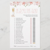 Hij zei dat ze zei dat Petals & Pearls roze douche (Voorkant)