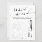 Hij zei dat ze zei dat Vrijgezellenfeest Game (Voorkant)