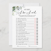 Hij zei dat ze zei dat Vrijgezellenfeest Game Kaart (Voorkant)