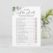 Hij zei dat ze zei dat Vrijgezellenfeest Game Kaart (Staand voorkant)