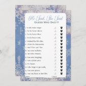 Hij zei dat ze zei dat Vrijgezellenfeest Game Kaart (Voorkant / Achterkant)