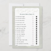 Hij zei dat ze zei dat Vrijgezellenfeest Game Kaart (Voorkant)