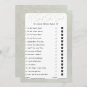 Hij zei dat ze zei dat Vrijgezellenfeest Game Kaart (Voorkant / Achterkant)