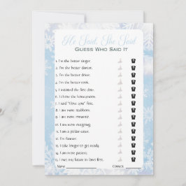 Hij zei dat ze zei dat Vrijgezellenfeest Game Kaart