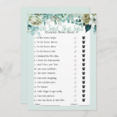 Hij zei dat ze zei dat Vrijgezellenfeest Game Kaart (Voorkant / Achterkant)