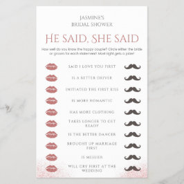 Hij zei dat ze zei dat Vrijgezellenfeest Game Pros Flyer