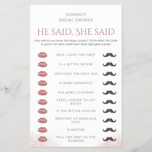 Hij zei dat ze zei dat Vrijgezellenfeest Game Pros Flyer