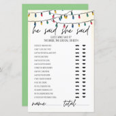 Hij zei dat ze zei dat Vrijgezellenfeest Game was. (Voorkant / Achterkant)