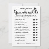 Hij zei dat ze zei dat Vrijgezellenfeest spel mode Kaart (Voorkant)