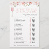 Hij zei dat ze zei dat ze roze bloemen Vrijgezelle (Voorkant)