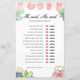 Hij zei dat ze zei dat ze vers van de markt bruids