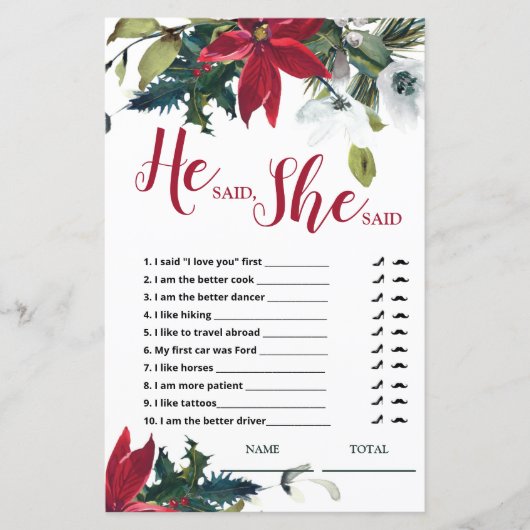 Hij zei dat ze zei dat ze zei dat ze met Kerstmis (Voorkant)