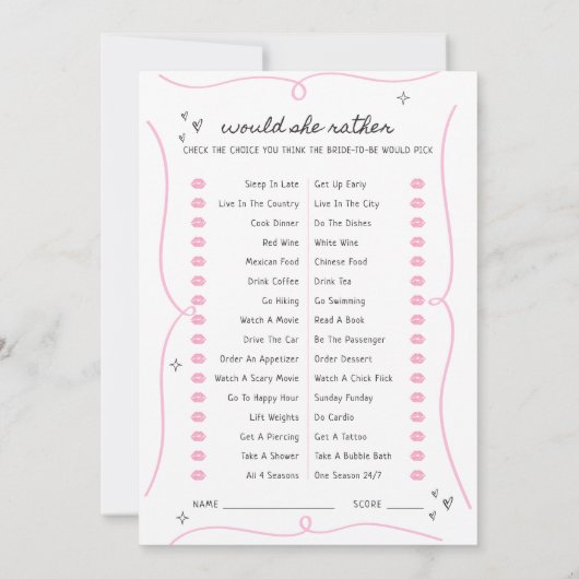 Hij zei dat ze zei en zou ze liever een spelletje kaart (Achterkant)