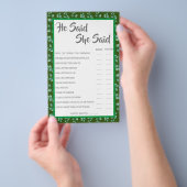 Hij zei dat ze zei | Eucalyptus Shower Game Card Flyer (Hand)