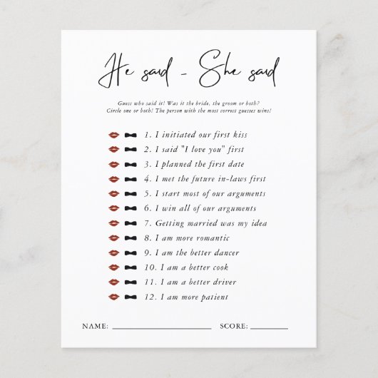 Hij zei dat ze zei | Modern minimaal Vrijgezellenf (Voorkant)