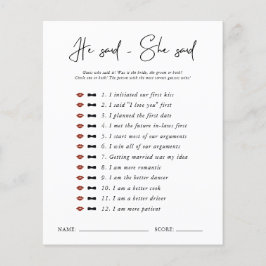 Hij zei dat ze zei | Modern minimaal Vrijgezellenf