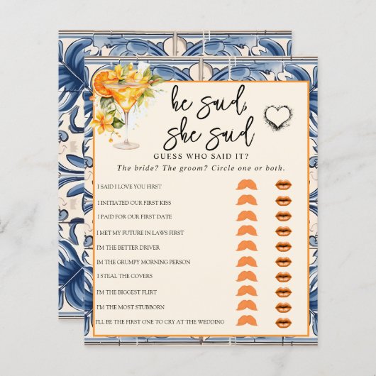 Hij zei dat ze zei | VRIJGEZELLENFEEST (Voorkant / Achterkant)