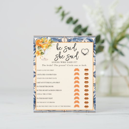 Hij zei dat ze zei | VRIJGEZELLENFEEST (Staand voorkant)