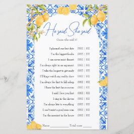 Hij zei dat ze zei Vrijgezellenfeest spel Lemon It