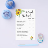 Hij zei dat ze Zonnebloem Vrijgezellenfeest Game C Flyer (Enkel)