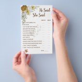 Hij zei dat zij zei Boho Herfst Bruidsuitnodiging  Flyer (Hand)