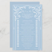 Hij zei, hij zei dat Schattige huwelijksspel afdru (Voorkant / Achterkant)