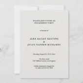 Hij zei ja de Uitnodiging van de Partij van de Tek (Achterkant)