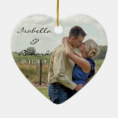 Hij zei ja, foto-Verloving Keramisch Ornament (Achterkant)