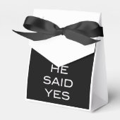 Hij zei ja Gay Engagement Party Favor Box Bedankdoosjes (Voorkant Zijde)