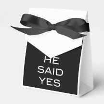 Hij zei ja Gay Engagement Party Favor Box