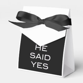 Hij zei ja Gay Engagement Party Favor Box Bedankdoosjes