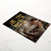 Hij zei ja Gay Verloving aankondiging goudolie (Gedraaid)