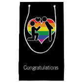 Hij zei ja Gefeliciteerd Gay Wedding Klein Cadeauzakje (Voorkant)