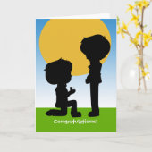 Hij zei ja gefeliciteerd Verloving gay thema Kaart (Gele Bloem)