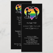 Hij zei ja, meneer en Mr. proposal Gay Wedding Kaart (Voorkant / Achterkant)