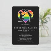 Hij zei ja, meneer en Mr. proposal Gay Wedding Kaart (Staand voorkant)