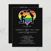 Hij zei ja, meneer en Mr. proposal Gay Wedding Kaart (Voorkant / Achterkant)