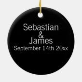 Hij zei ja, meneer en Mr. proposal Gay Wedding Keramisch Ornament (Achterkant)